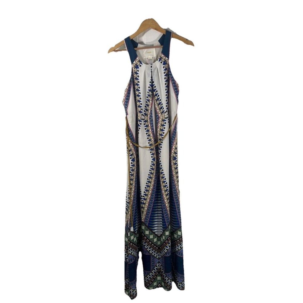 Maeve Anthropologie Women's Sleeveless Maxi Dress Sheer Multicolor Size 2